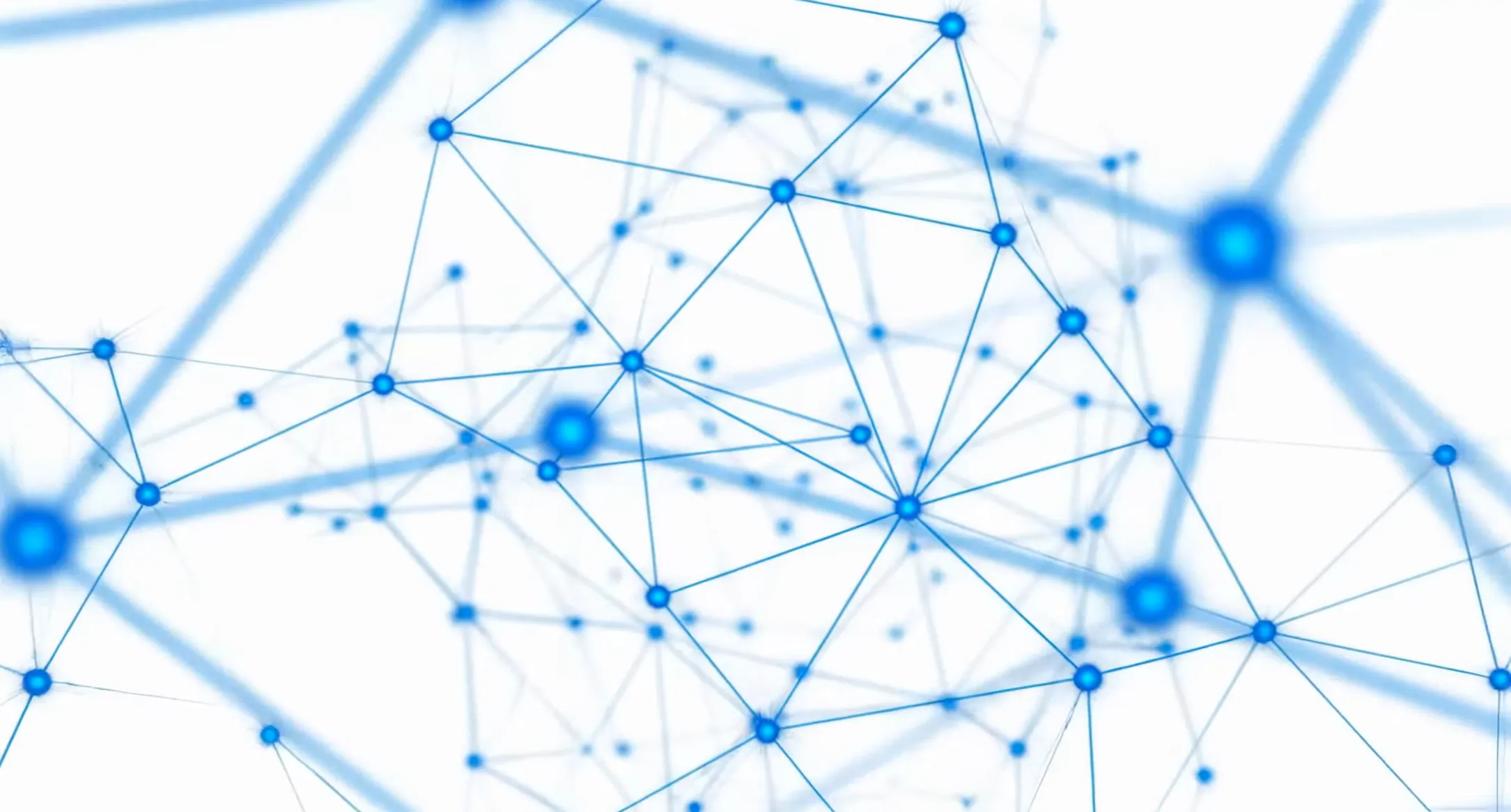 Animiertes Netz aus verbundenen Datenpunkten
